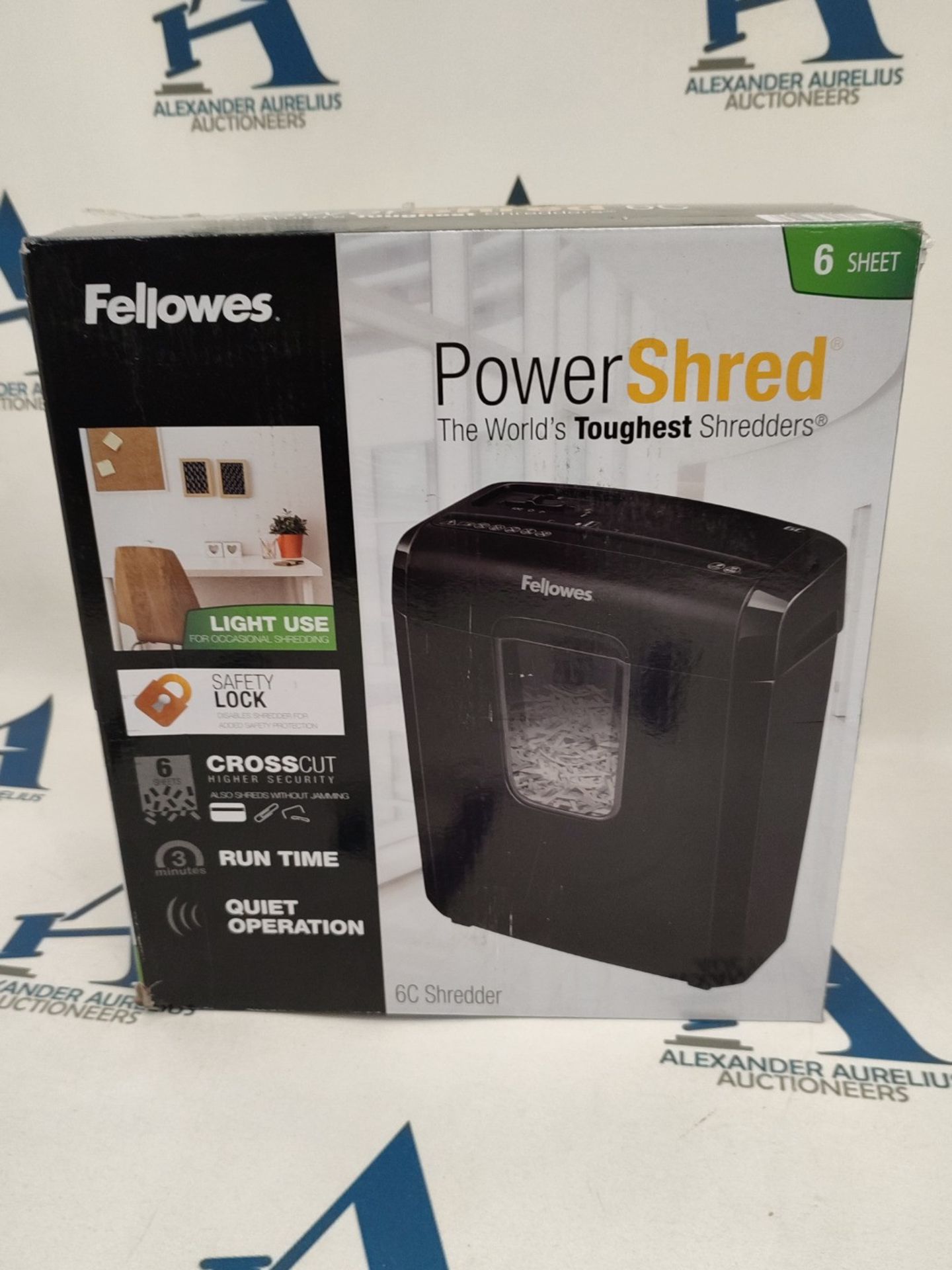 Paper Shredder for Home Use - Fellowes 6C 6 Sheet Cross Cut Paper Shredder for Home Of - Bild 2 aus 3