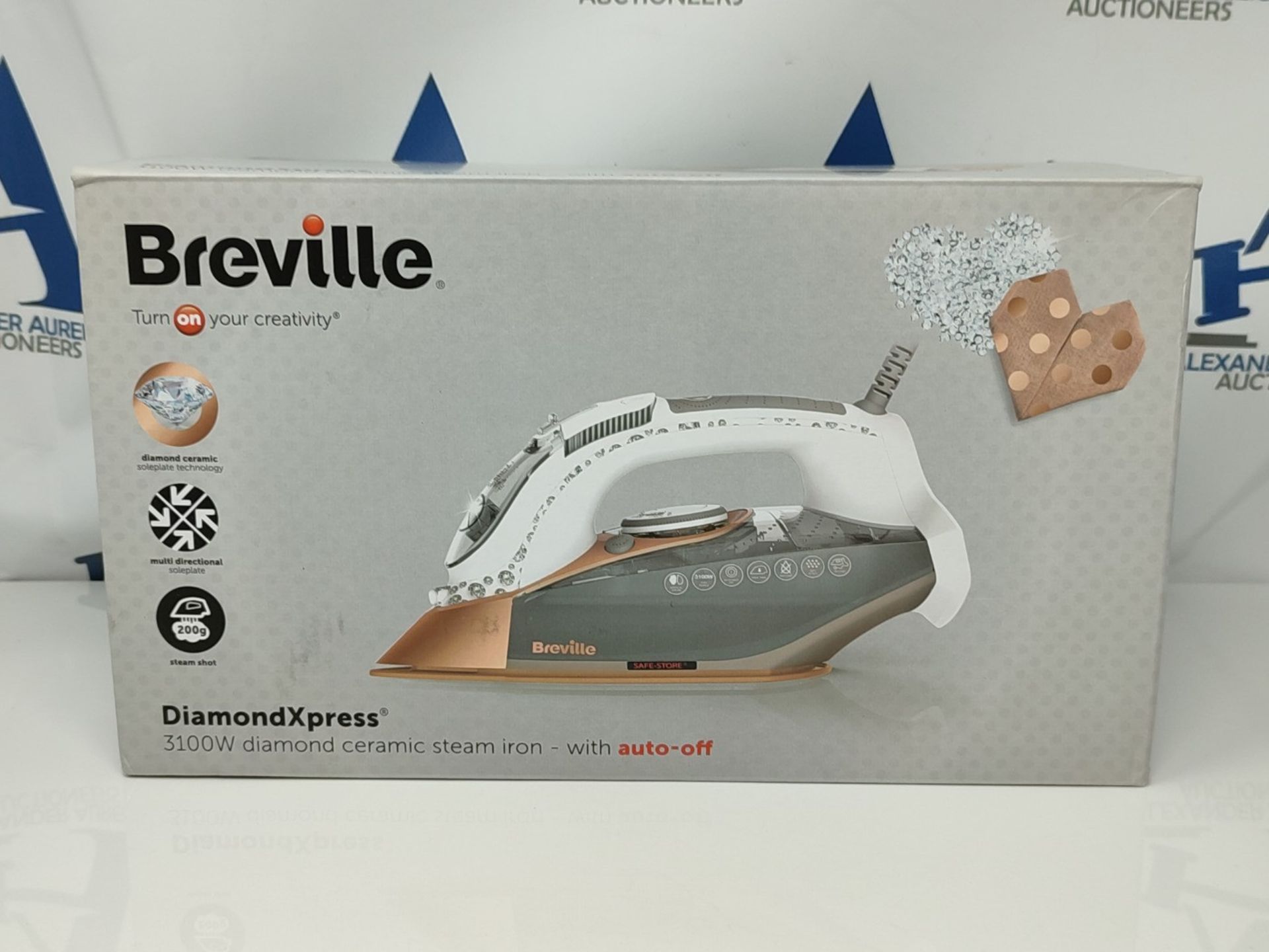 Breville DiamondXpress Steam Iron | 3100 W | 200G Steam Shot | Multi-Directional Diamo - Image 2 of 3