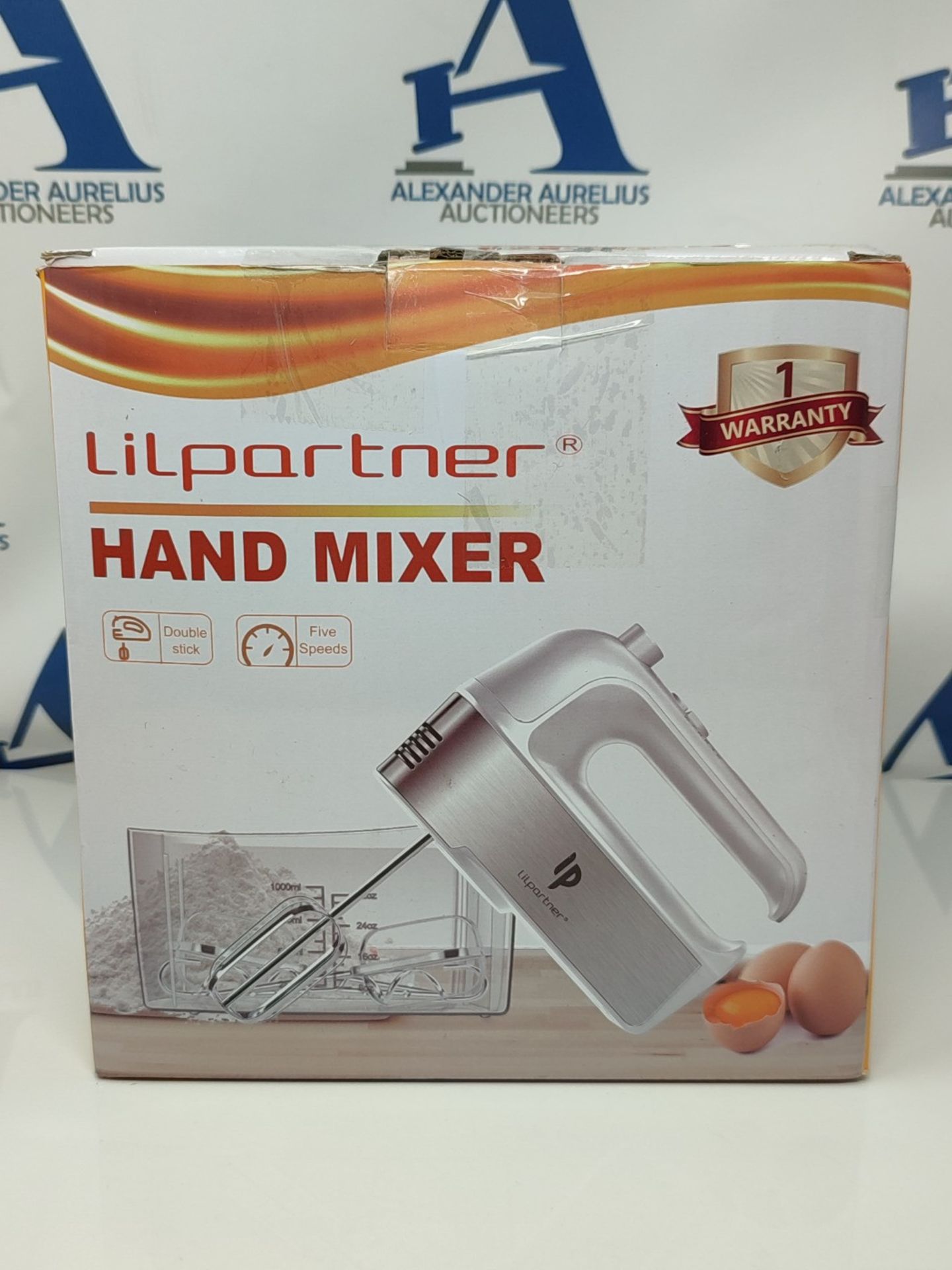 Hand Mixer Electric, 450W Kitchen Mixers with Scale Cup Storage Case, Turbo Boost/Self