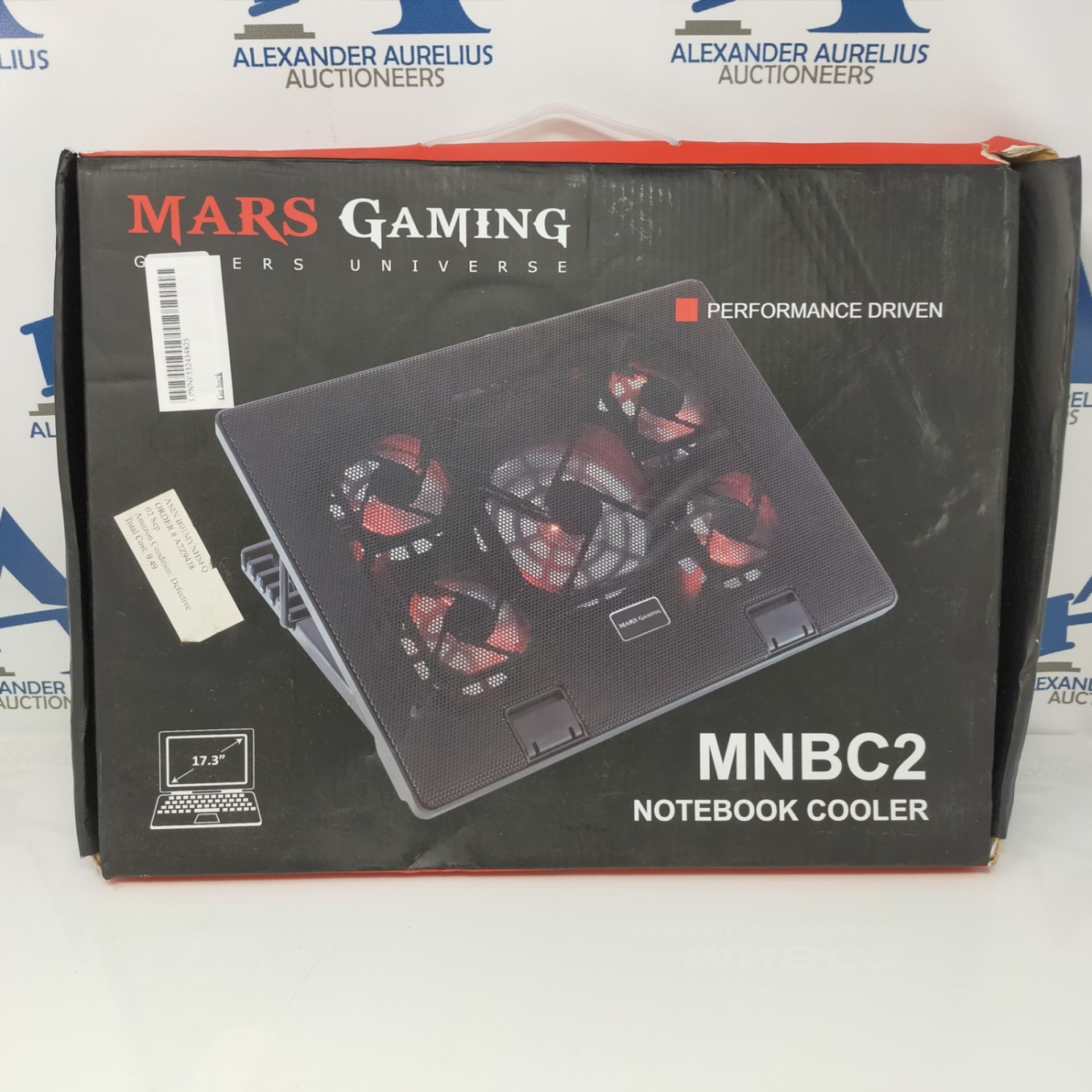 Mars Gaming MNBC2 Cooling Base for Gaming Laptops up to 17.35 inches (5 Ultra-Silent F - Image 2 of 3