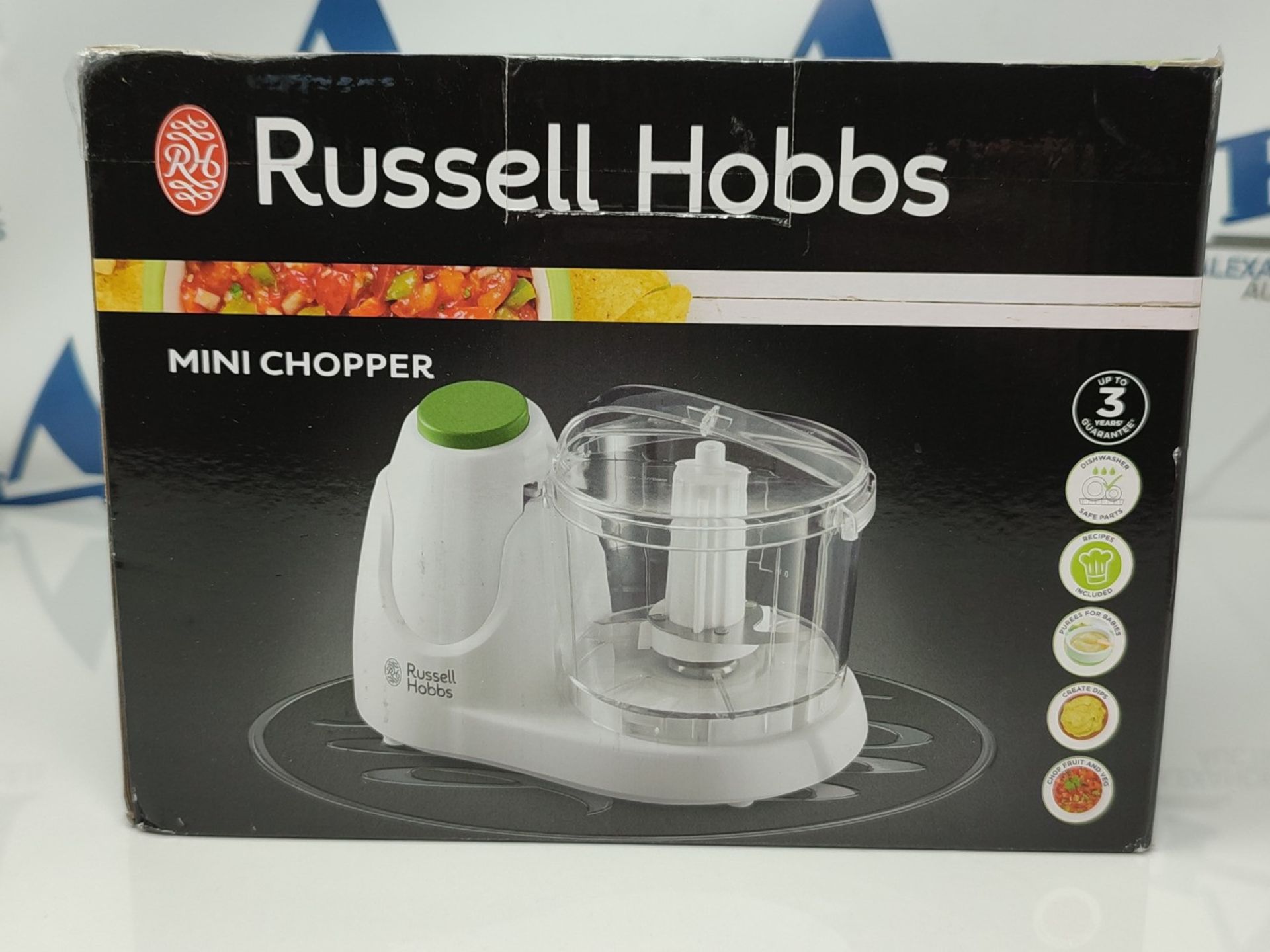 Russell Hobbs Mini Chopper 22220, 130 W - White - Image 2 of 3