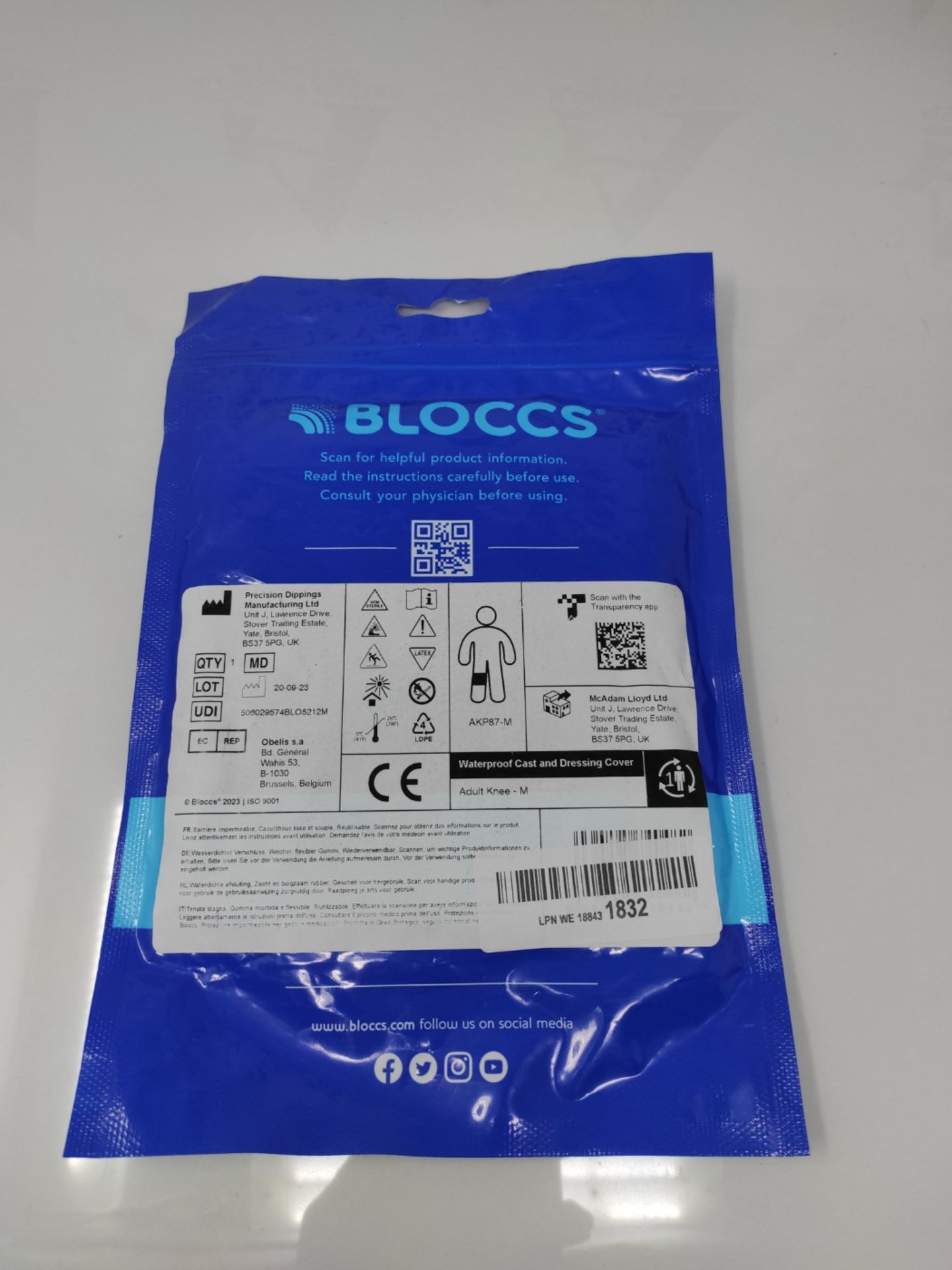 Bloccs Waterproof Knee Protector for Showering, Swim, Shower & Bathe. Watertight Prote