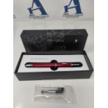 Majohn A1 Press Fountain Pen, Retractable Extra Fine Nib Metal Wine Red Ink Pen with B