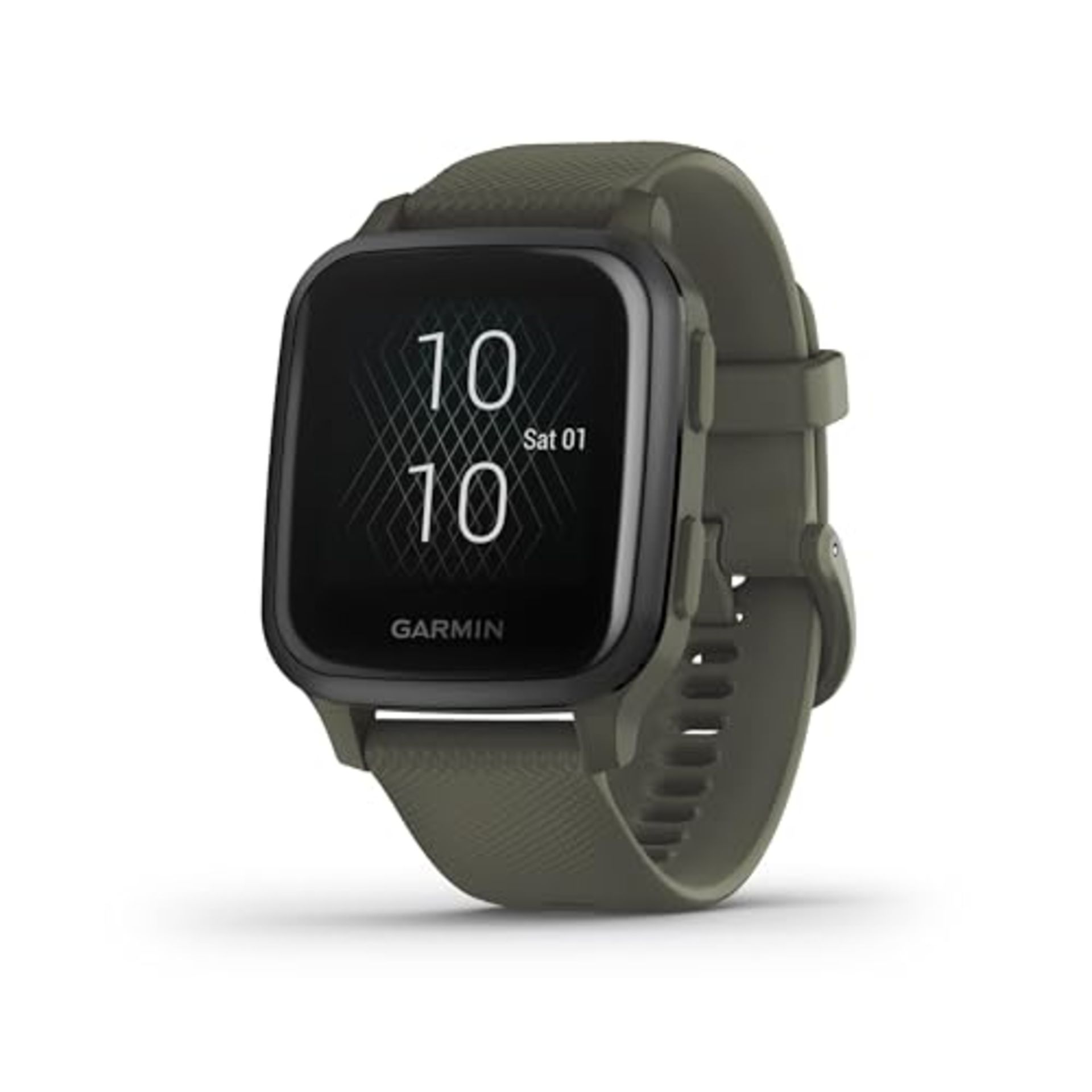 RRP £124.00 Garmin SMARTWATCH VENU SQ Moss/Slate 010-02426-13, TU EU