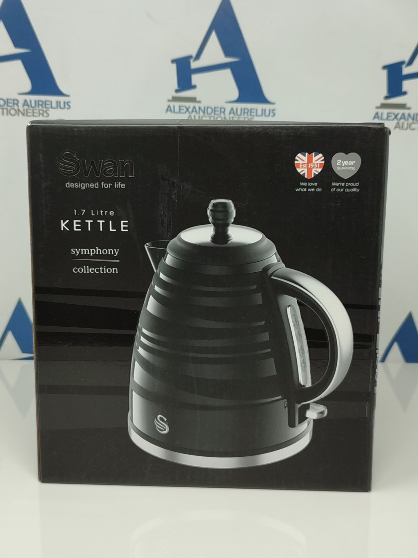 Swan SK31050BN, Symphony 1.7 Litre Jug Kettle with Rapid Boil, 3000 Watts, Black - Image 2 of 3