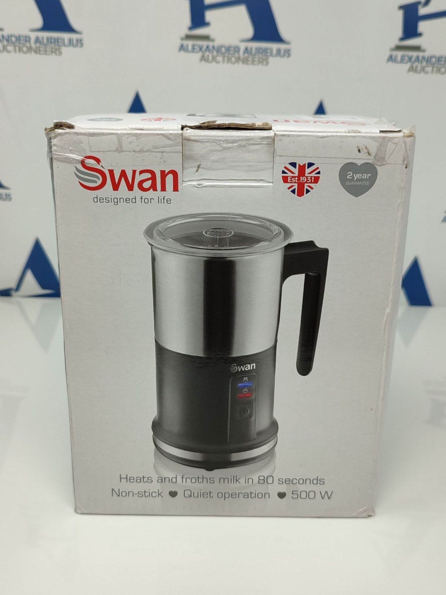 Swan, Automatic Milk Frother and Warmer, 2 Layer Non-Stick Coating, 500W, 500 W, Black - Image 2 of 3