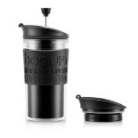 [CRACKED] BODUM K11102-01 Travel Press Set Coffee Maker with Extra Lid, 0.35 L/12 oz -