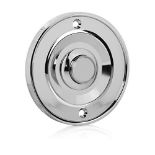 Byron DBW-21073 Flush-Mounted Bell Button - Silver/Chrome Effect