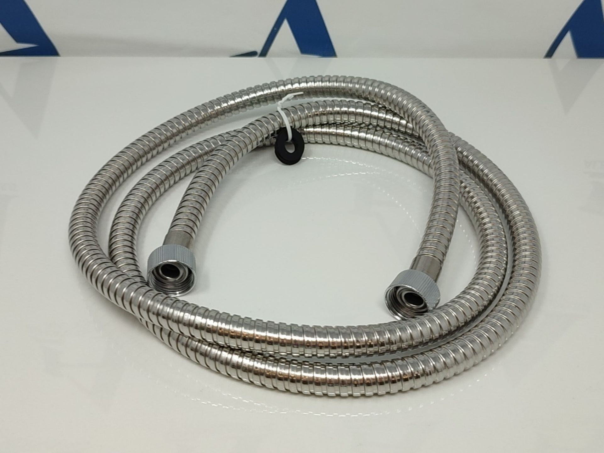 Bristan HOS 175NN01 C 1.75m Nut to Nut Std Bore Shower Hose - Chrome - Bild 2 aus 2