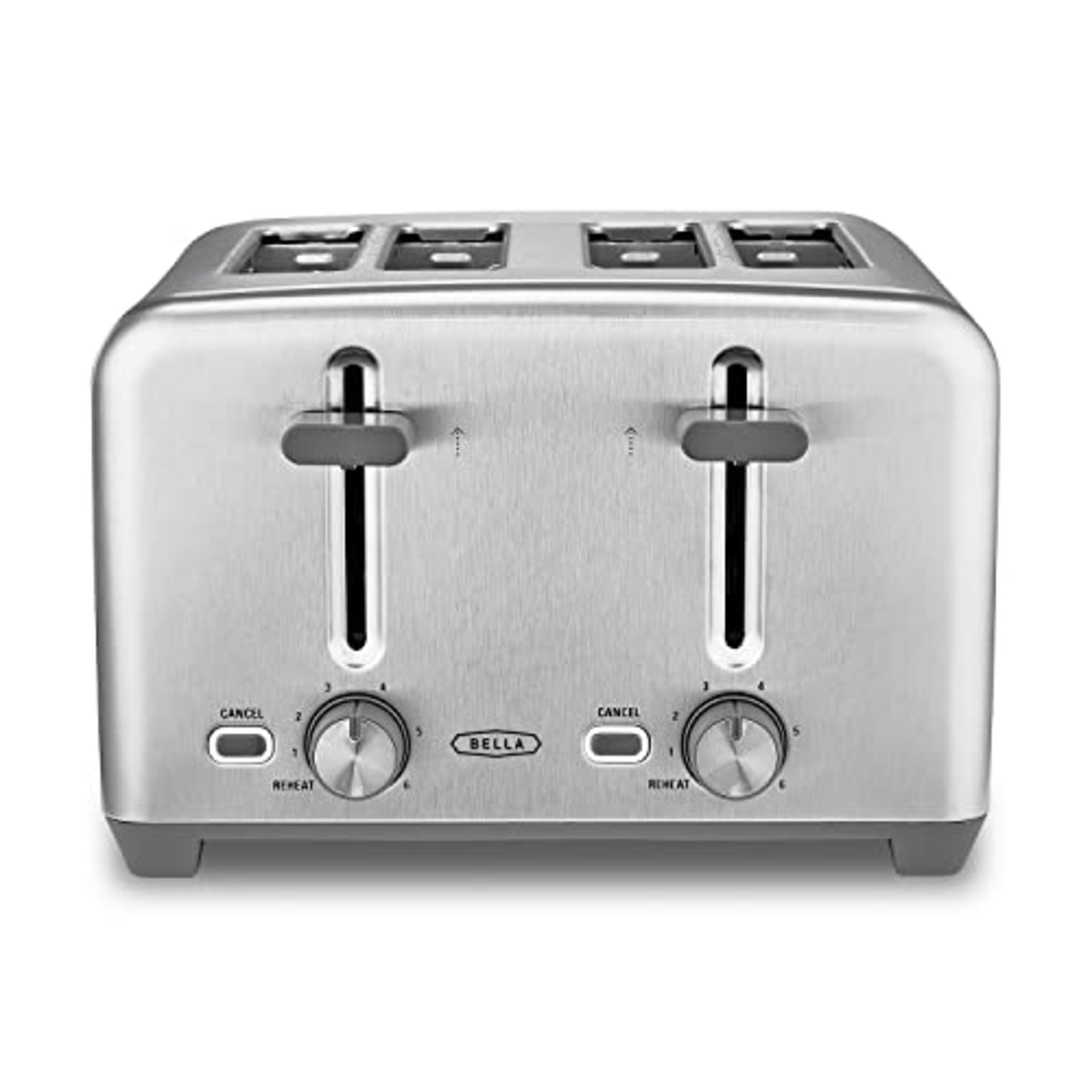 BELLA 4 Slice Toaster with Auto Shut Off, Extra Wide Slots and Removable Drop-Down Cru