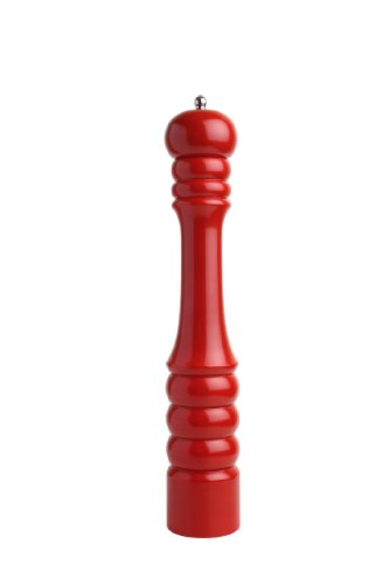 T&G 12105 Classic Capstan Hevea Pepper Mill with Gloss Finish, 40.5 cm, Red