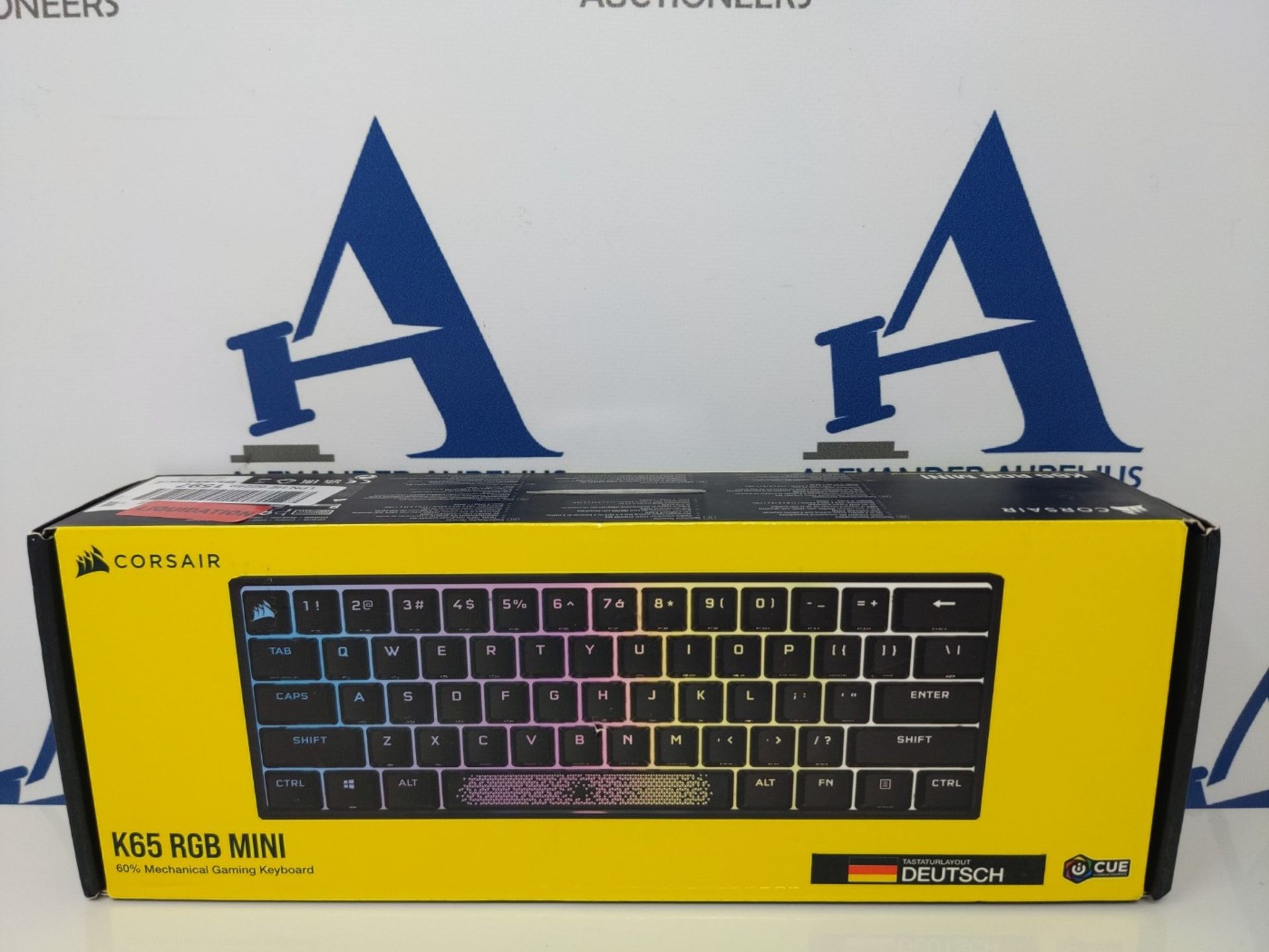 RRP £112.00 Corsair K65 RGB MINI 60% Mechanical Gaming Keyboard (Adjustable RGB Lighting Single Ke - Image 2 of 3