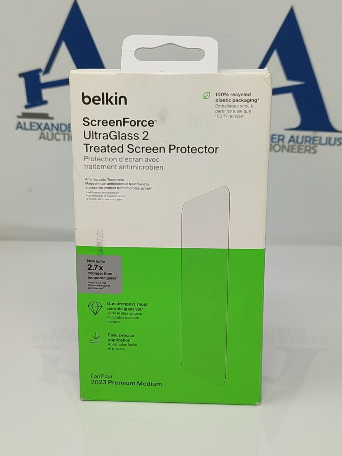 Belkin ScreenForce UltraGlass 2 Treated iPhone 15 Pro Screen Protector, Scratch-Resist - Image 2 of 3