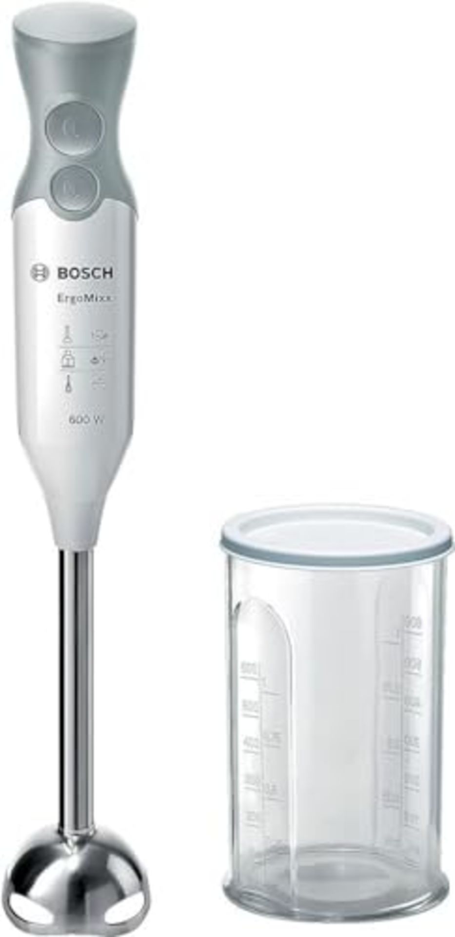 Bosch MSM66110 ErgoMixx Mixeur-Plongeur 600 W, Blanc/Gris
