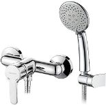 GRIFEMA PORTO-G12003 Single Lever Bath Shower Mixer Tap with 1.5 m Hose Pipe, ABS Show