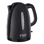 Russell Hobbs Textures Plastic Kettle 21271, 1.7 L, 3000 W - Black