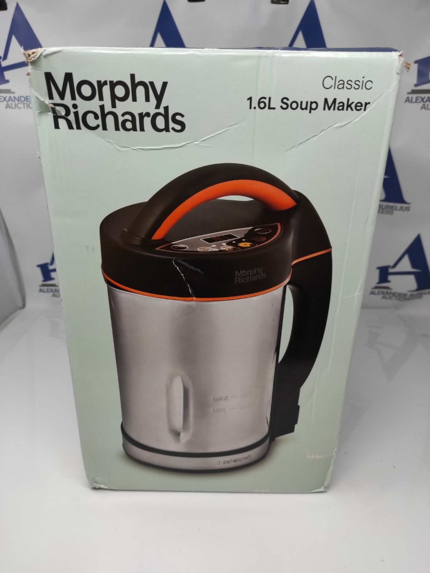 RRP £66.00 Morphy Richards 48822 Soup maker, Stainless Steel, 1000 W, 1.6 liters - Image 2 of 3