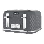 Breville Curve 4-Slice Toaster with High Lift and Wide Slots | Grey &amp; Chrome [VTR0