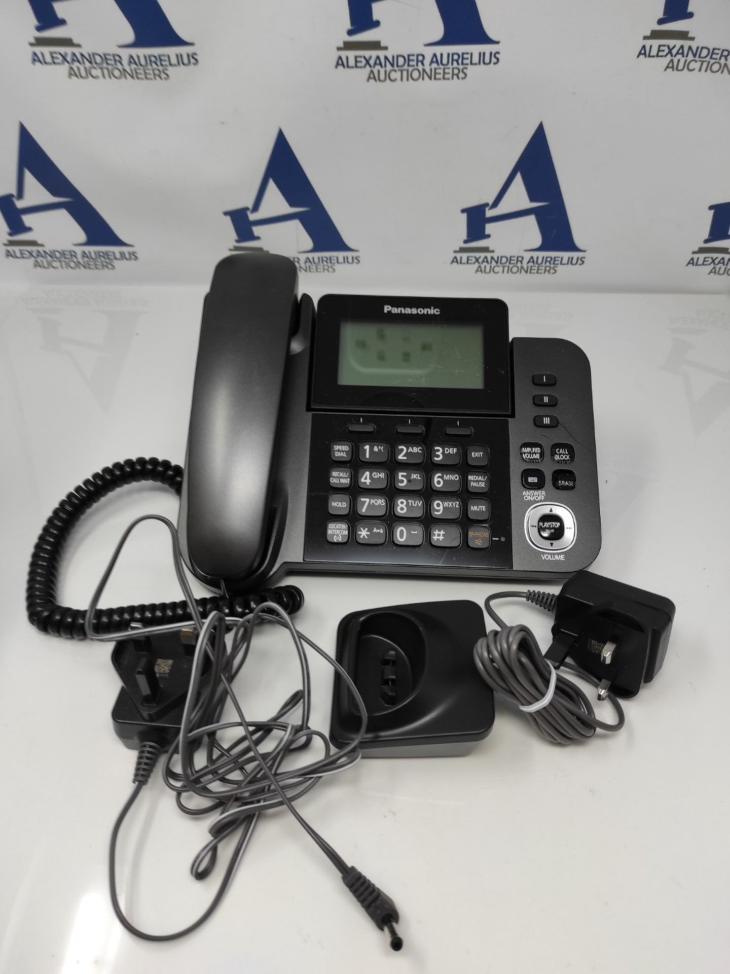 RRP £80.00 Panasonic KX-TGF320 Corded and Cordless Home office Telephone Kit with Answerphone and