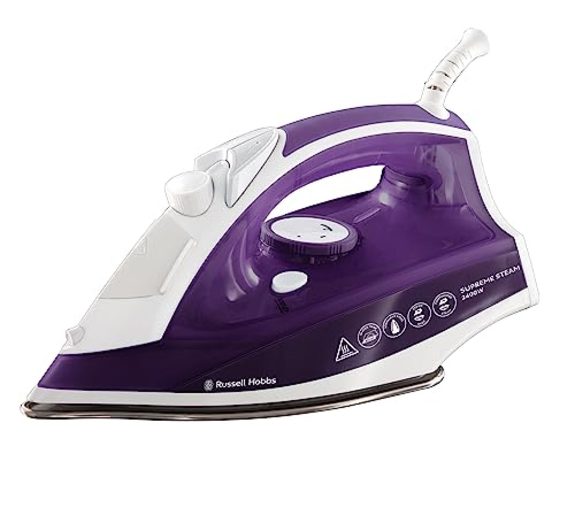 Russell Hobbs Supreme Steam Iron, Powerful vertical steam function, Non-stick stainles