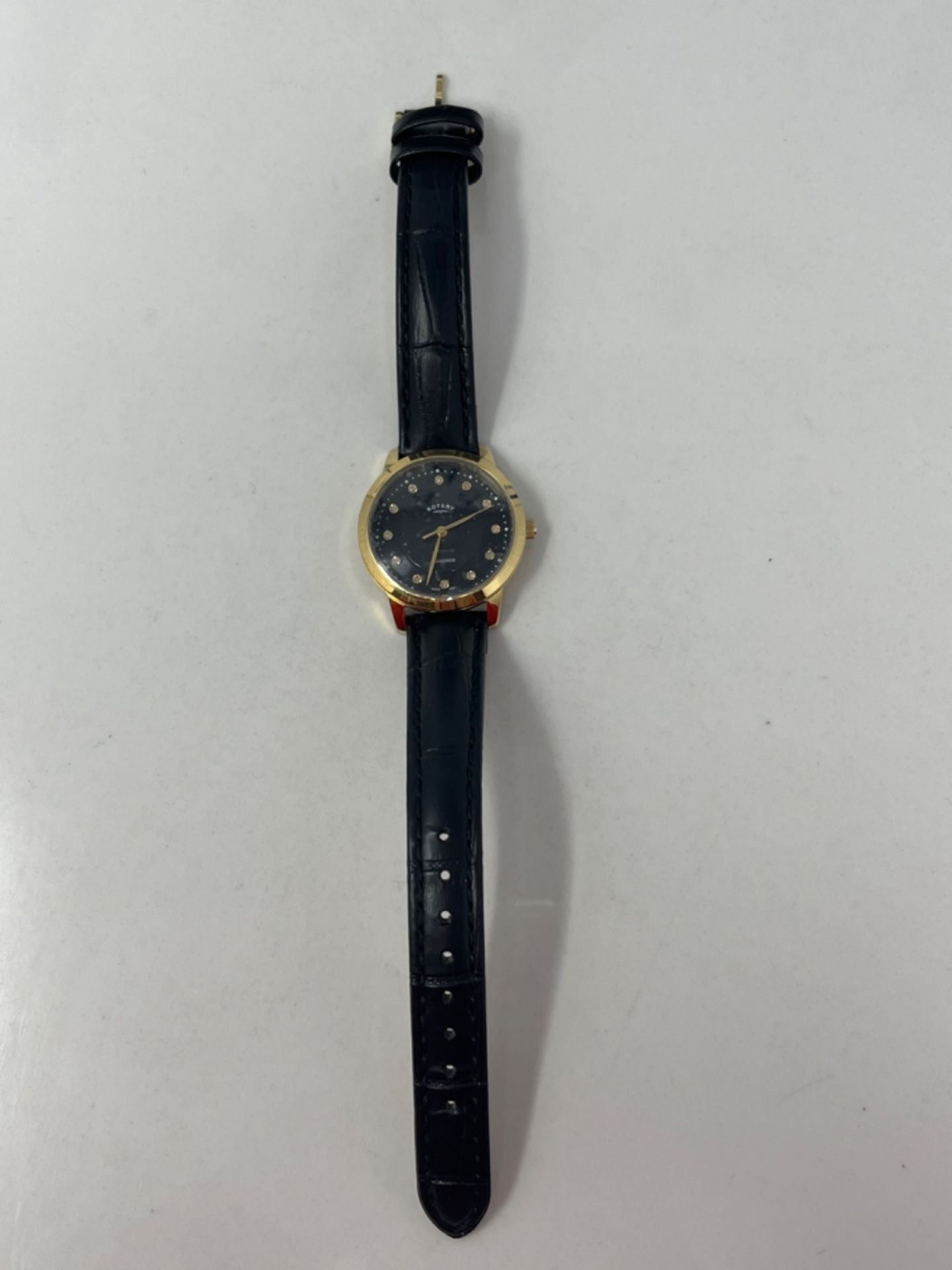 RRP £79.00 Rotary Ladies' Diamond Set Dial Black Leather Strap Watch - Bild 2 aus 2