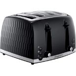 Russell Hobbs 26071 4 Slice Toaster - Contemporary Honeycomb Design with Extra Wide Sl