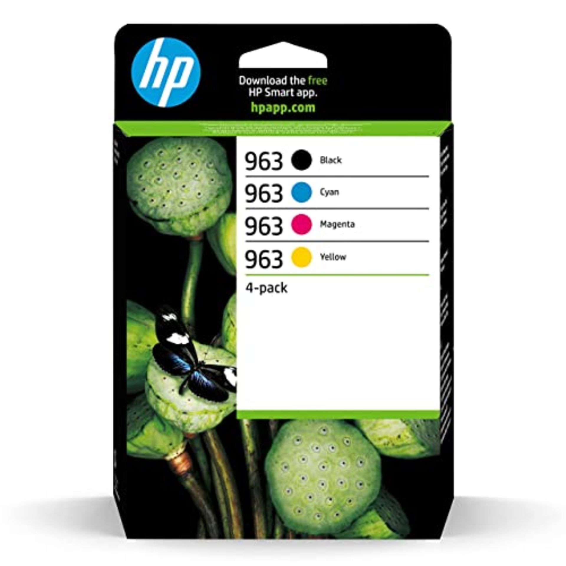 RRP £72.00 HP 6ZC70AE 963 Original Ink Cartridge, Black/Cyan/Magenta/Yellow, Multipack