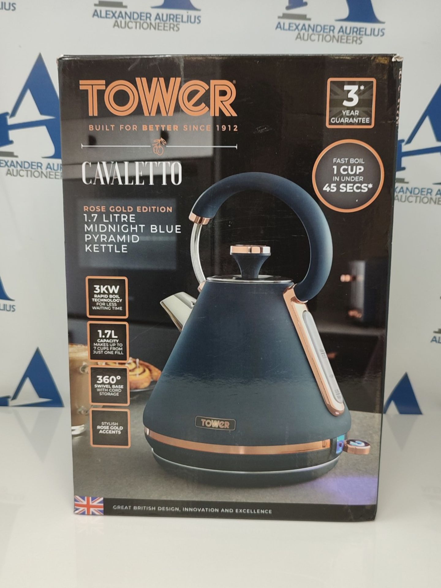 Tower T10044MNB Cavaletto Pyramid Kettle with Fast Boil, Detachable Filter, 1.7 Litre, - Bild 2 aus 3