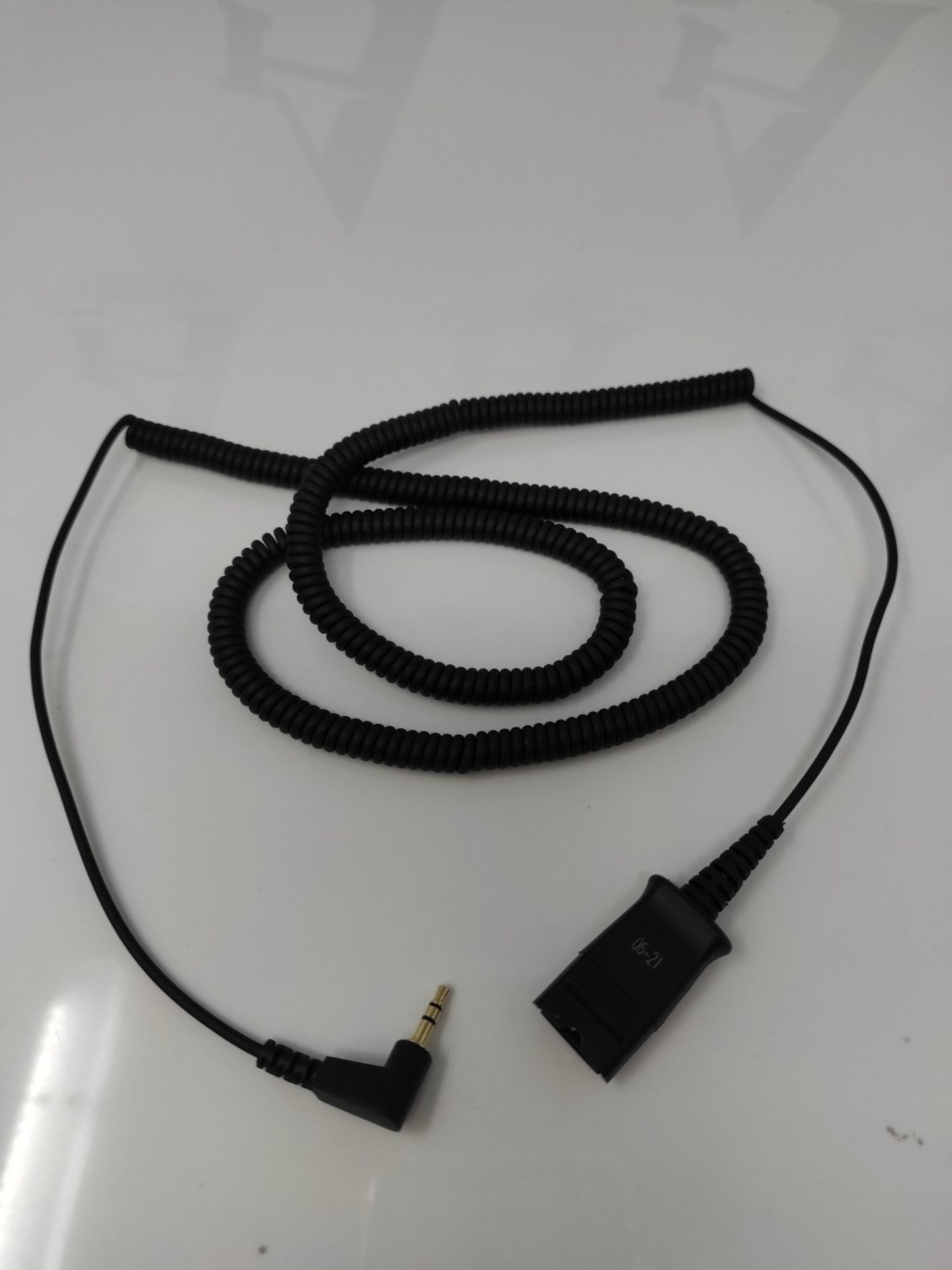 Plantronics 3 m 2.5 mm Quick Disconnect Coil Cord Cable, Black - Image 2 of 2