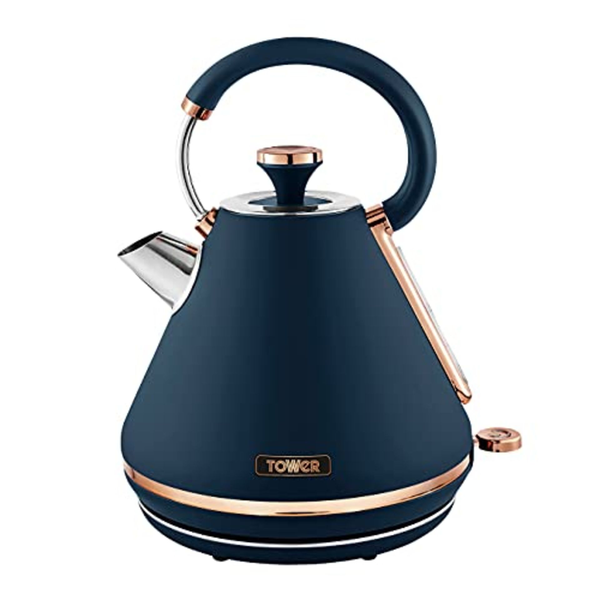 Tower T10044MNB Cavaletto Pyramid Kettle with Fast Boil, Detachable Filter, 1.7 Litre,