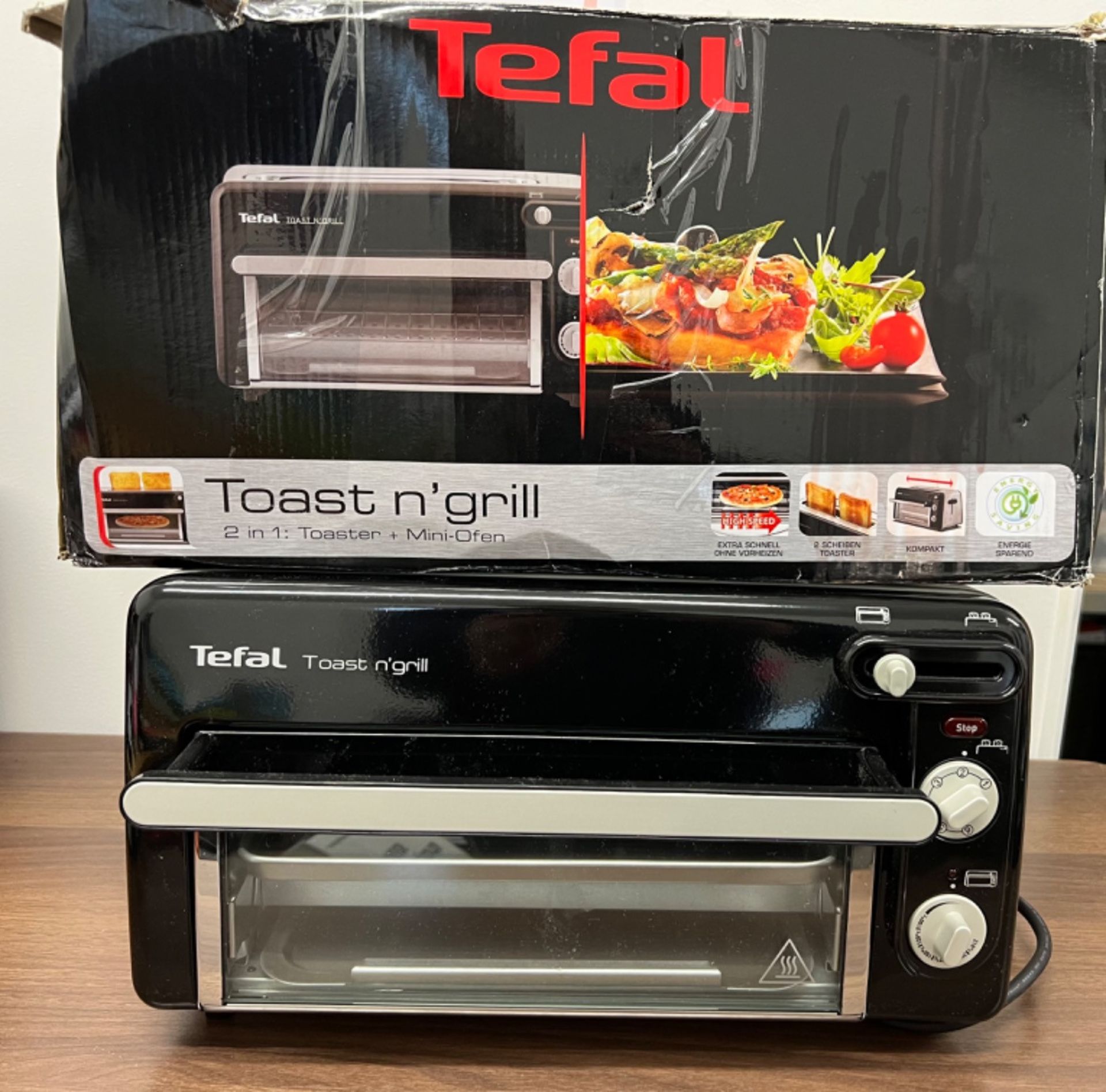 RRP £86.00 Tefal TL 6008 Toast n Grill 2 in 1 Toaster Grill and mini oven for toasting and grilli - Image 2 of 3