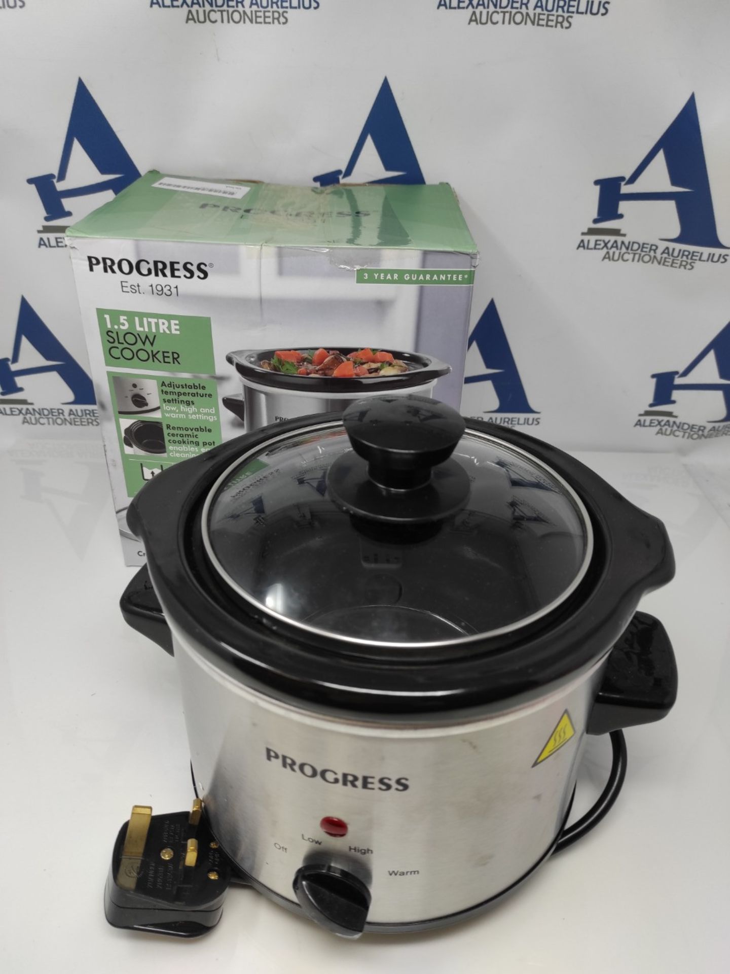 Progress EK2621P Personal Slow Cooker, Adjustable Temperature, 1.5 L, Homemade Cassero - Image 2 of 3