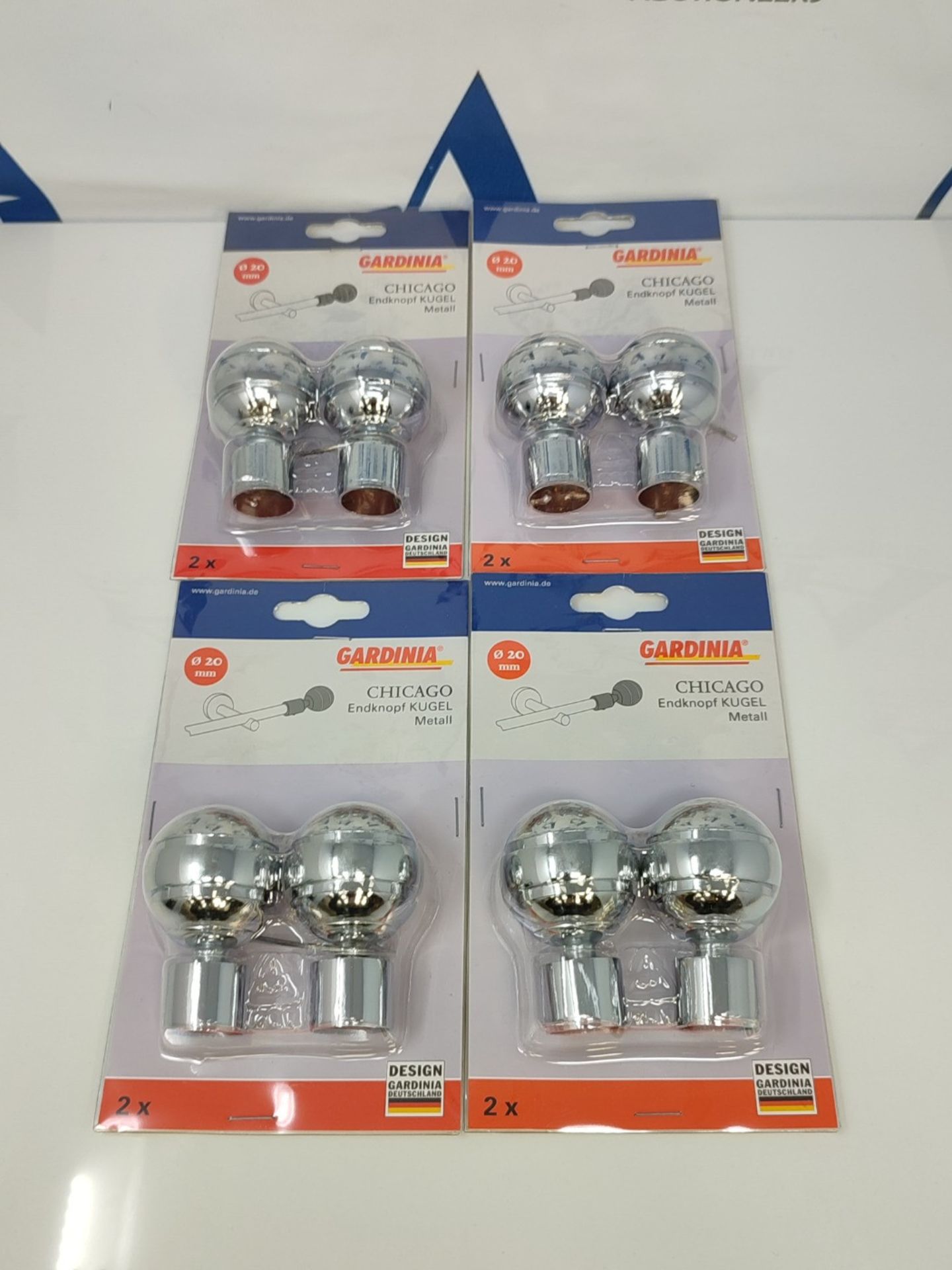 RRP £52.00 Gardinia Ornament Ball Ø 20 mm Chrom, Metal, Chrome X4 - Image 2 of 3