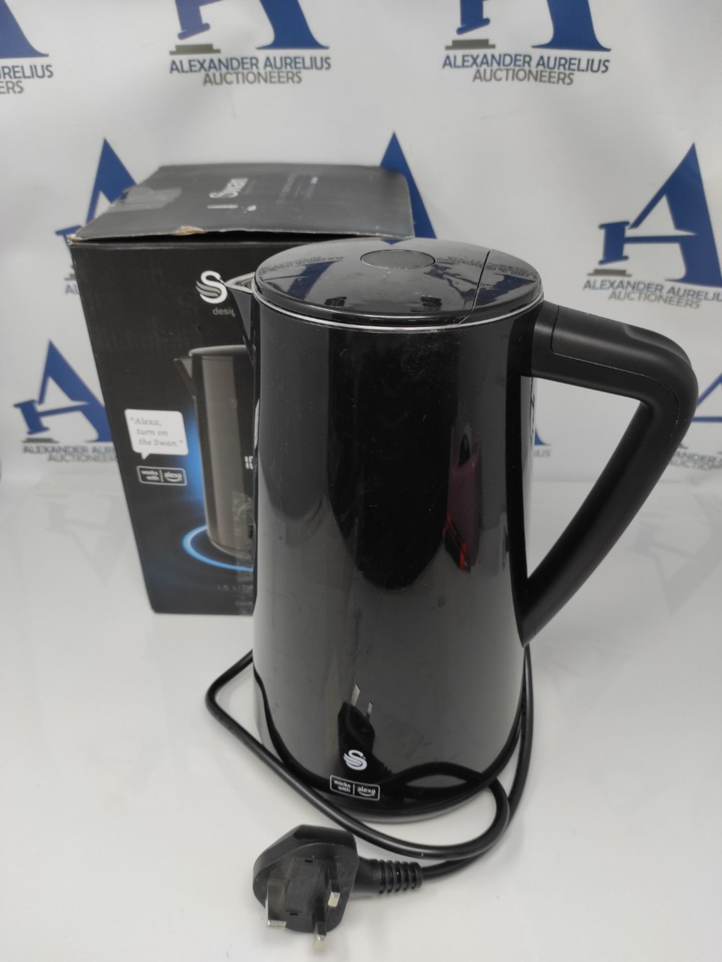 RRP £94.00 Swan SK14650BLKN Alexa Smart Kettle, LED Touch Display, Keep Warm Function, Stainless - Image 2 of 2