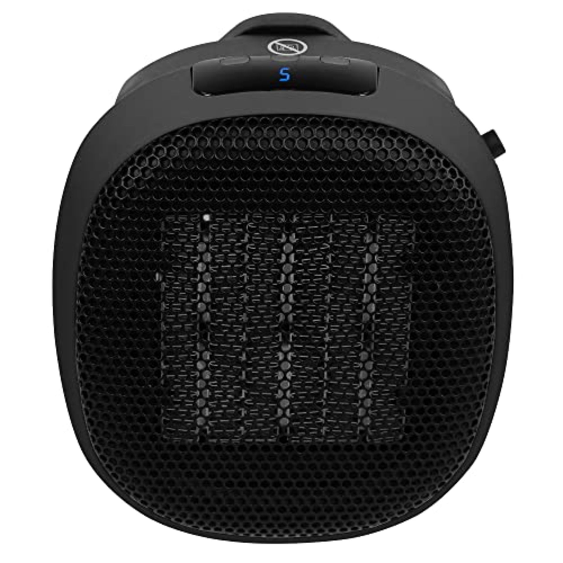 Russell Hobbs RHPH7001 700W Compact Portable Black Ceramic Plug in Fan Heater in Black