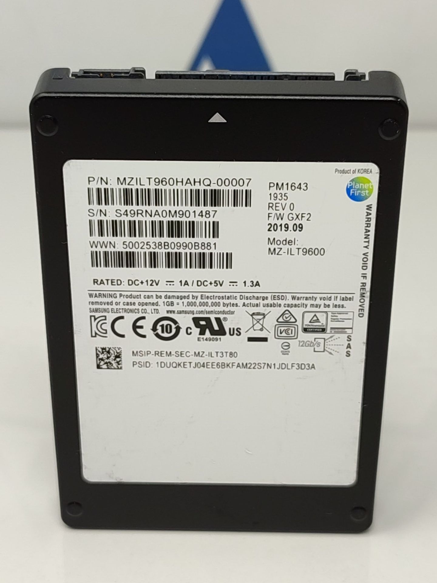 RRP £337.00 Samsung PM1643 MZILT960HAHQ - Solid state drive - 960 GB - Internal (Desktop) - 2.5" - - Bild 2 aus 2