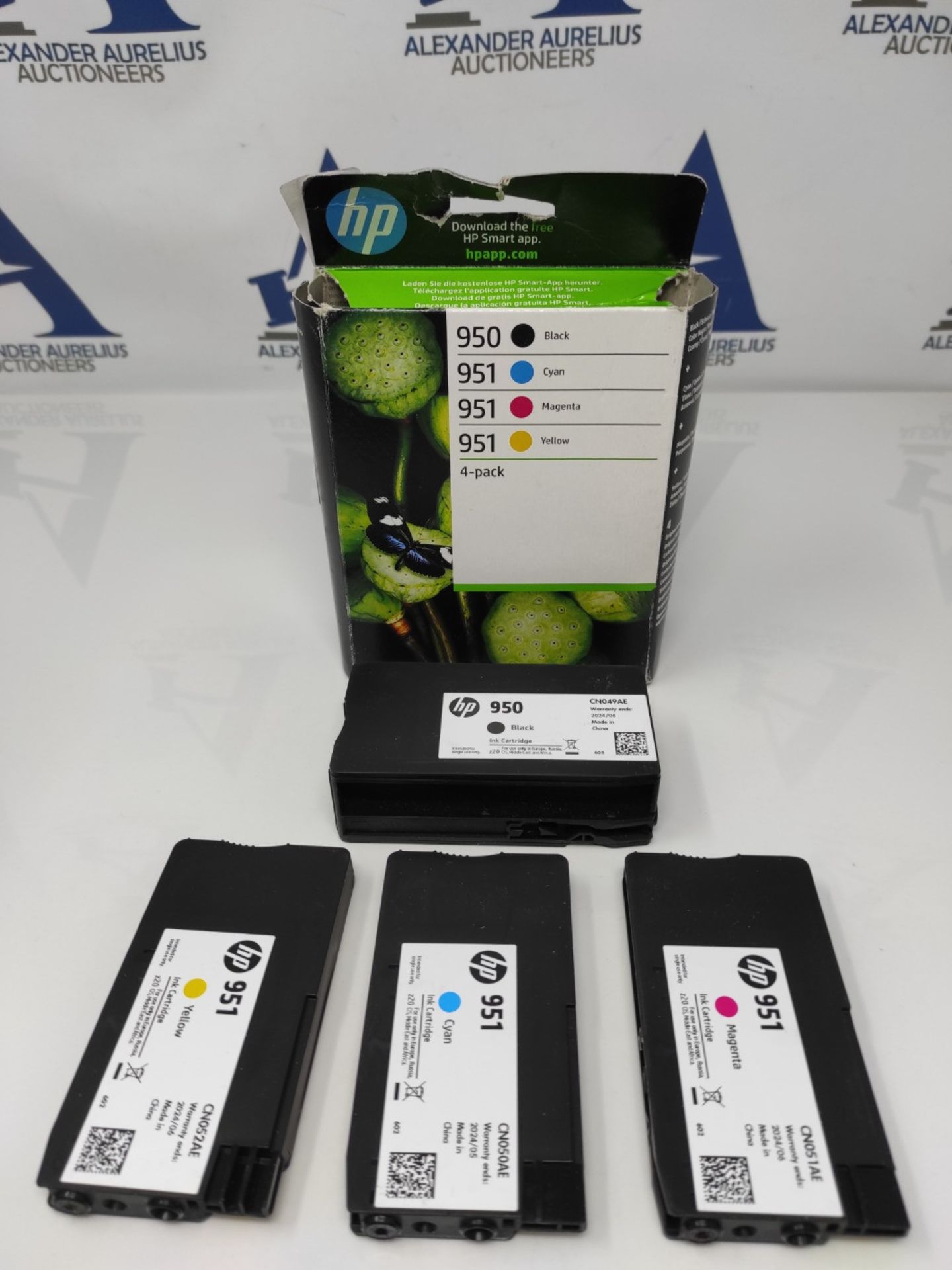 RRP £86.00 HP 950/951 Pack of 4 Original Black, Cyan, Magenta and Yellow Ink Cartridges (6ZC65AE) - Image 2 of 2