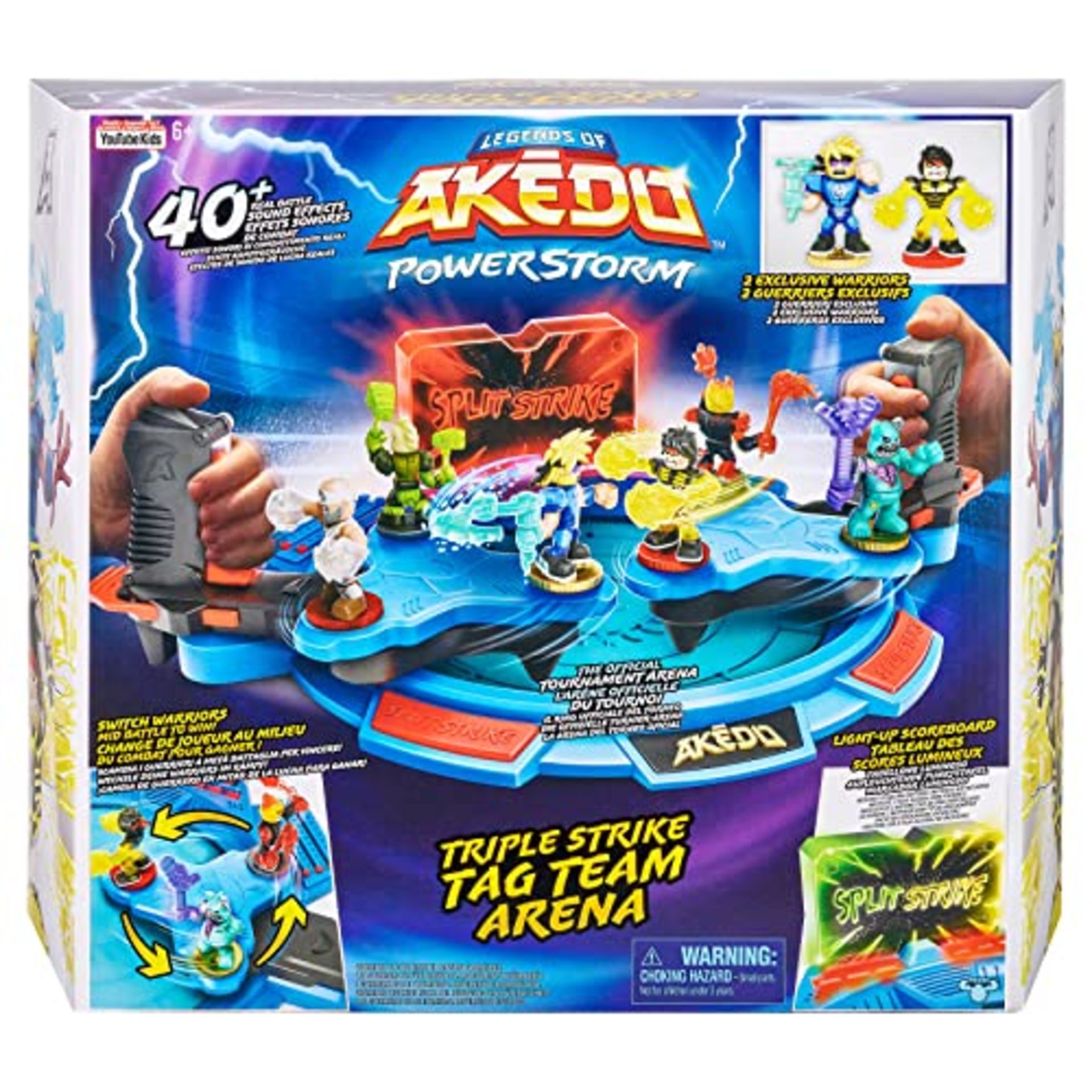 Legends of Akedo Powerstorm Triple Strike Tag Team Arena with 40+ Battle Sound Effects