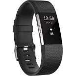 RRP £115.00 [CRACKED] Fitbit Charge 2 Activity Tracker with Wrist Based Heart Rate Monitor - Black