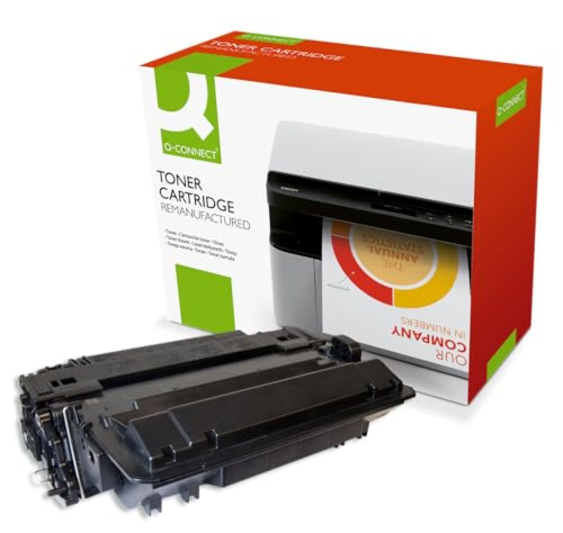 Q-Connect Compatible Toner for HP CE255X Toner Cartridge, Black