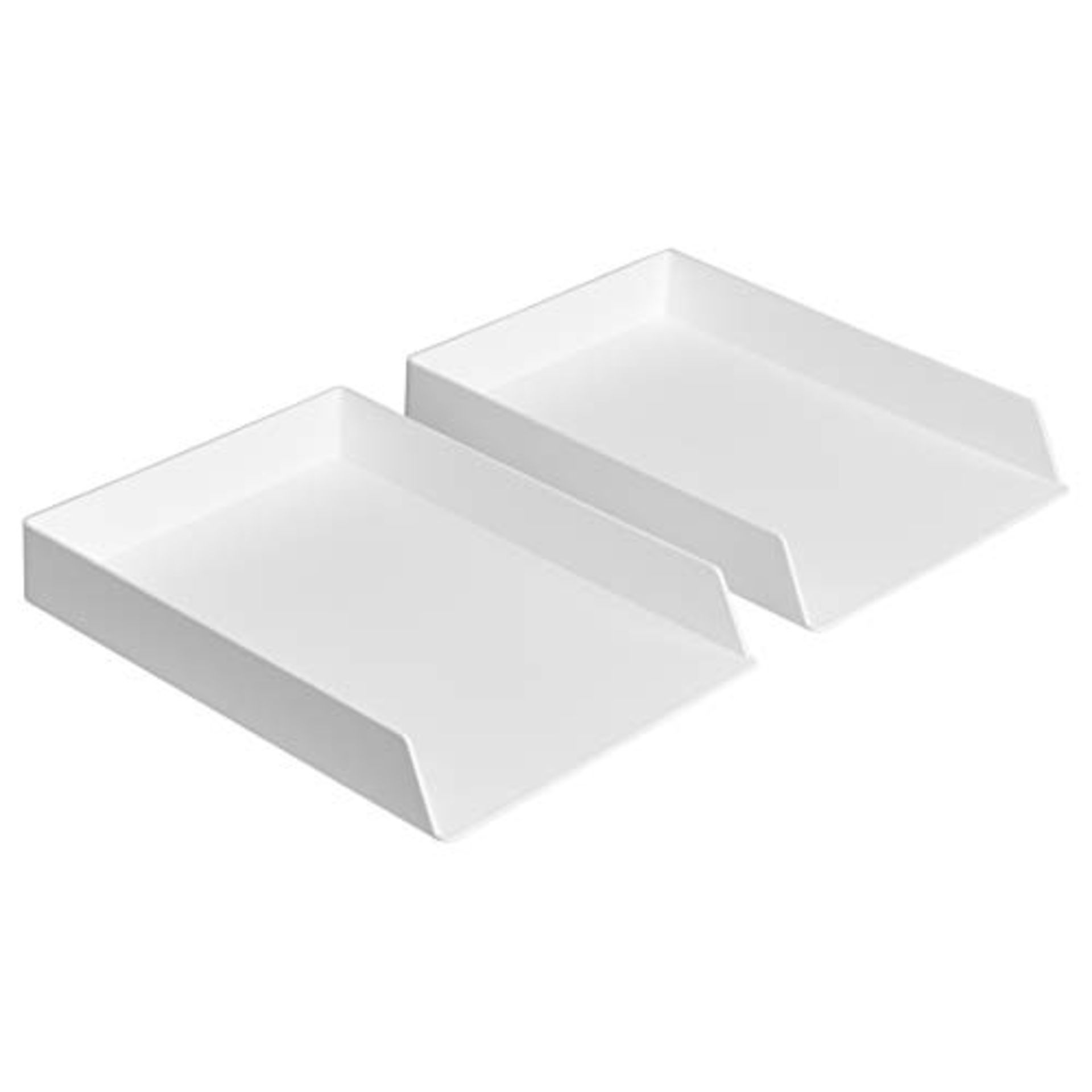 [CRACKED] Amazon Basics Plastic Organizer - Letter Tray, White, 2-Pack
