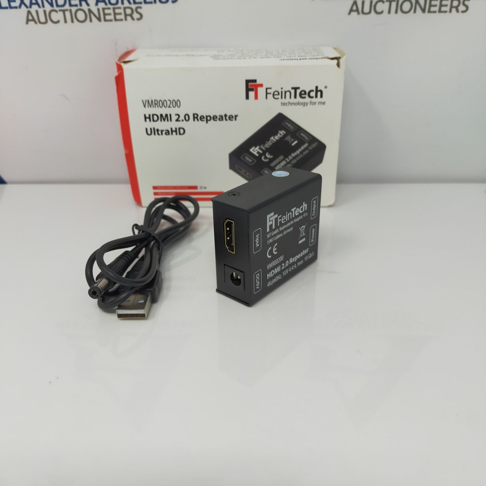FeinTech VMR00200 HDMI 2.0 Repeater Signal-Amplifier Extender Booster 4K HDR Black - Bild 2 aus 3
