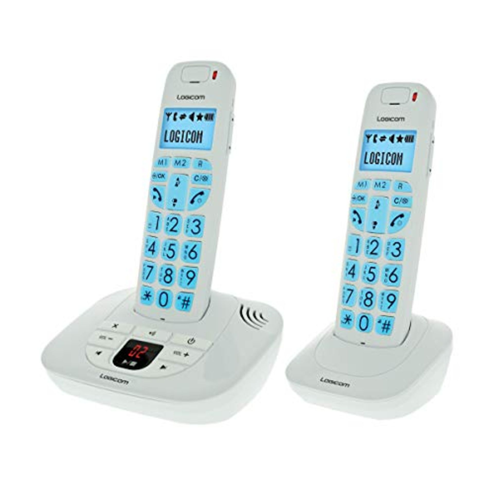 Logicom Confort 255T Dual Cordless Phones with Answering Machine White