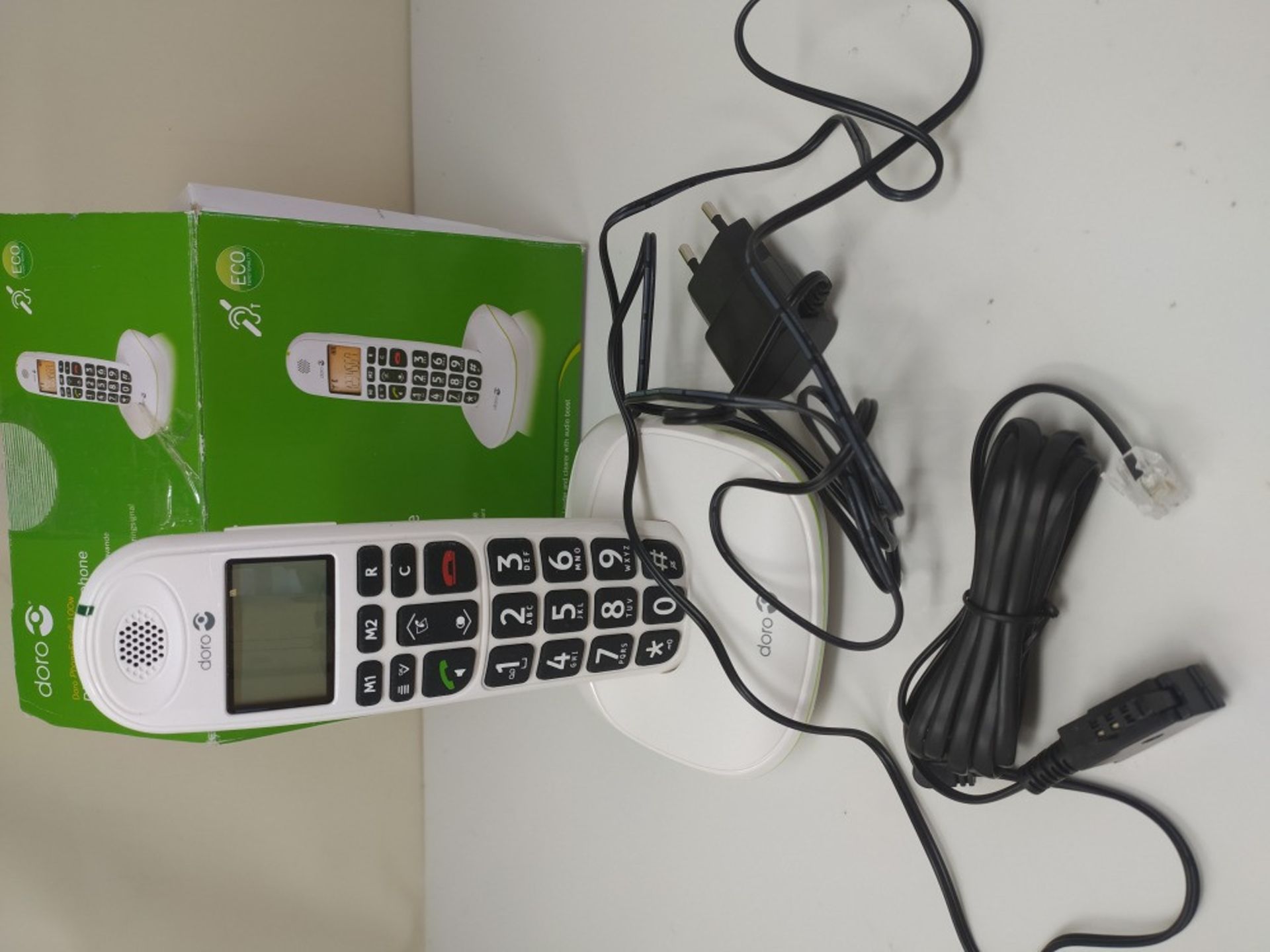 Doro Phone EASY 100W Cordless Phone (Hands Free Functionality, Low Radiation, Elderly - Bild 2 aus 2