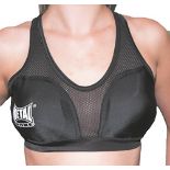 Metal Boxe Women's Bra with Protective Shells, Black, XS