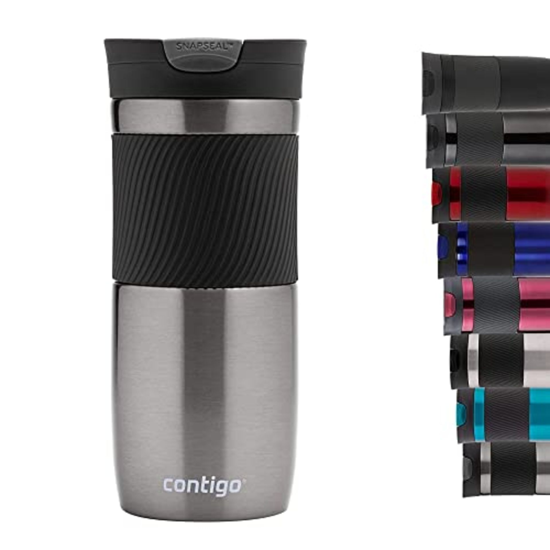 [CRACKED] Contigo Byron Snapseal Travel Mug, Stainless Steel Thermal mug, vacuum flask