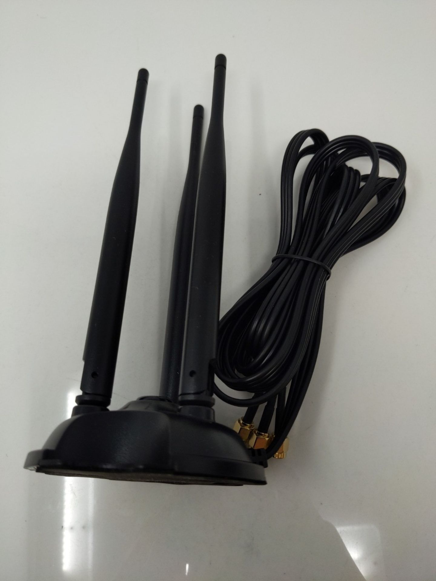 Bingfu Wifi Antenna Dual Band WLAN 2.4 GHz 5 GHz 5.8 GHz Aerial Magnetic Base 6dBi RP- - Image 2 of 2