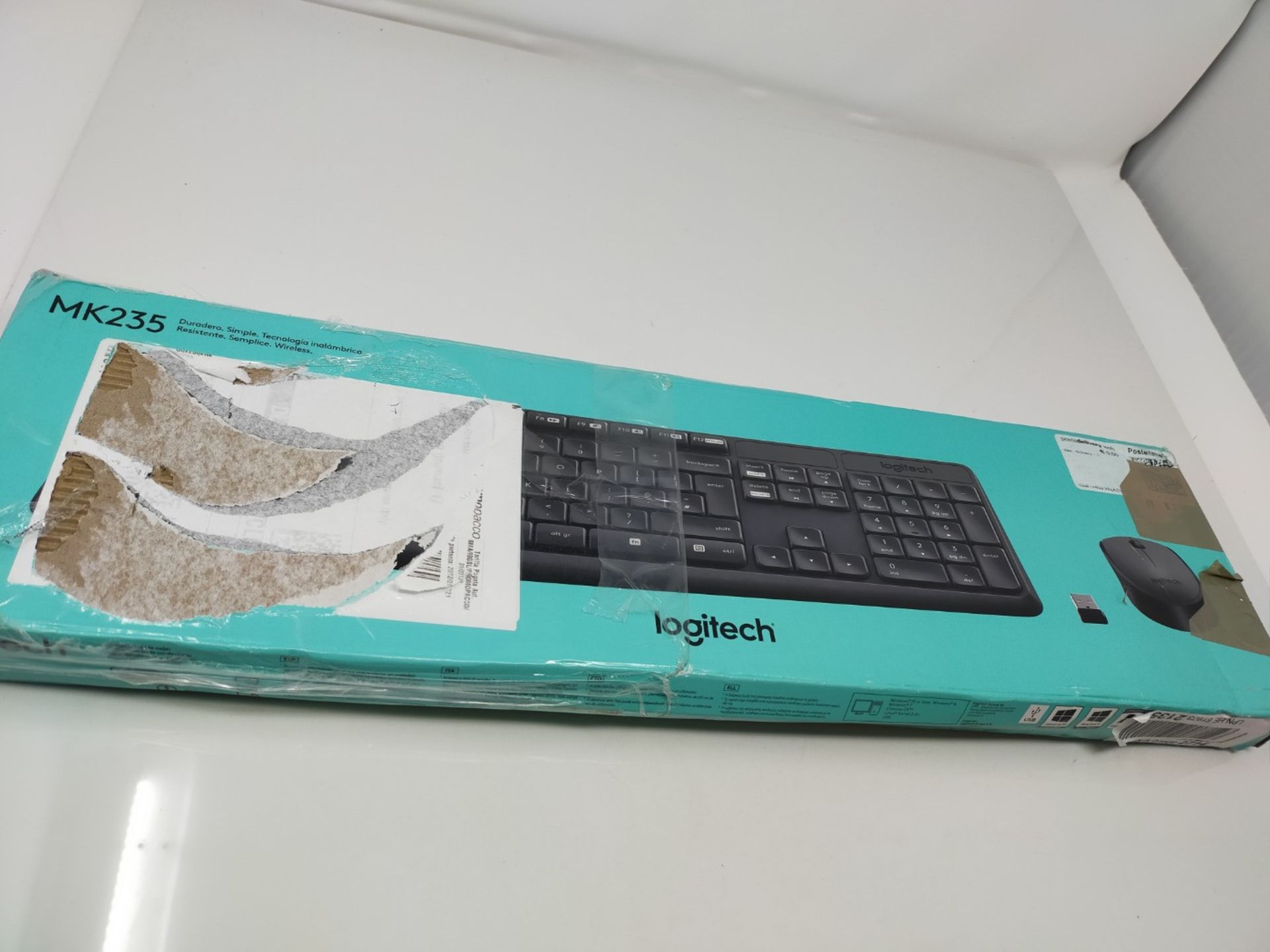 Logitech MK235 Wireless Keyboard and Mouse Combo for Windows, QWERTY Italian Layout - - Bild 2 aus 3