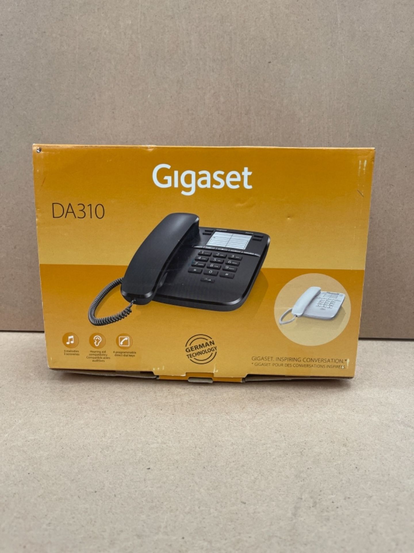 Siemens Gigaset pho. da310 black desk telephone wire to wire - Image 2 of 3