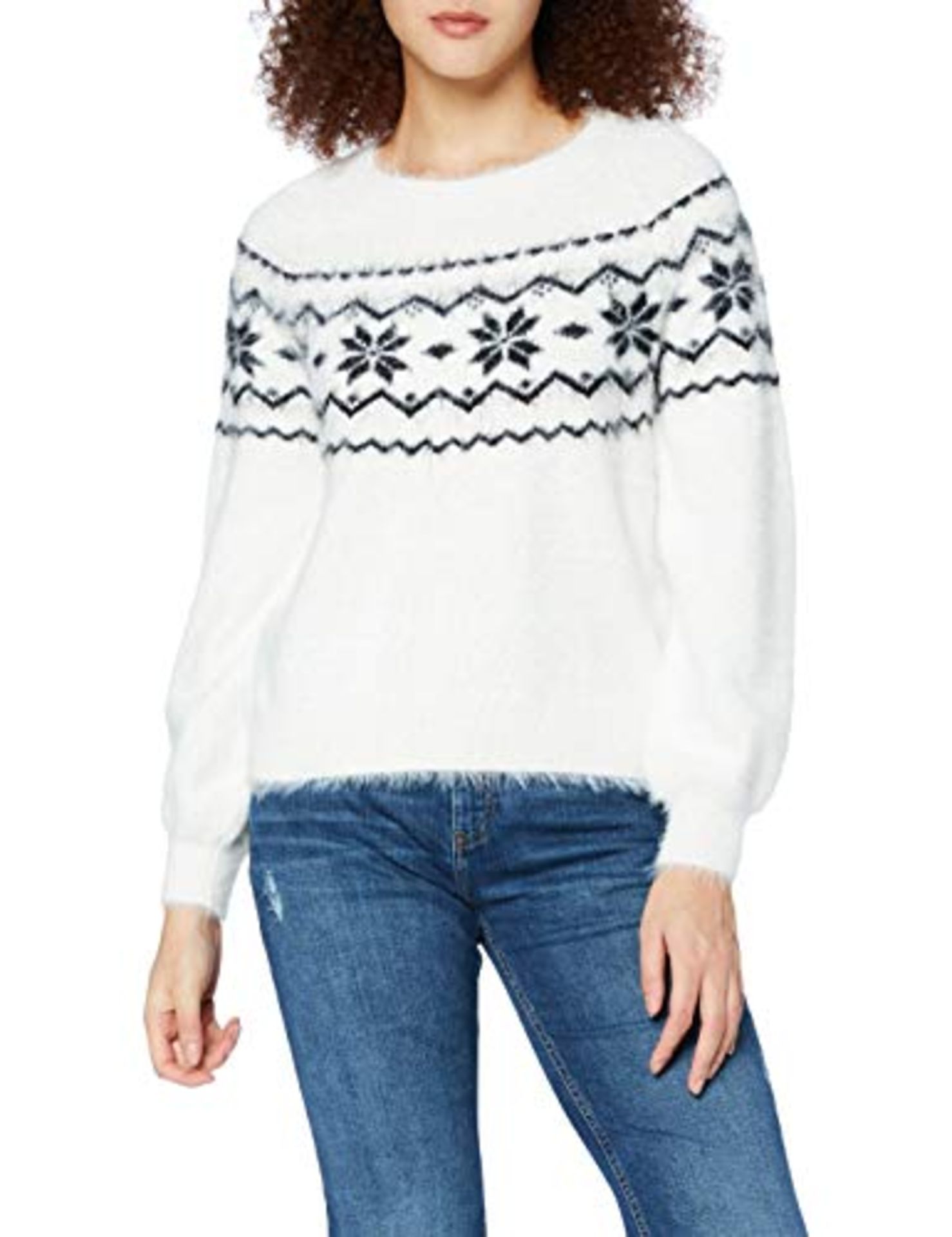 edc by Esprit Women's 110CC1I313 Sweater, 103/White 4, X-Small